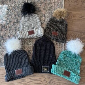 Love Your Melon Knit Beanie Hat Lot Of 5